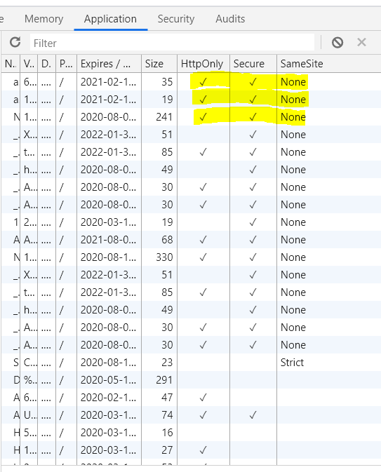 크롬 쿠기 확인